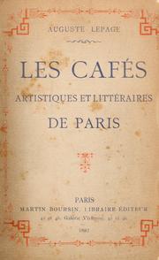 Cover of: Les cafés artistiques et littéraires de Paris