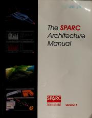 Cover of: The Sparc Architecture Manual/Version 8