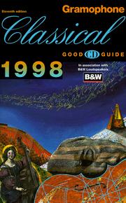 Cover of: Gramophone Classical Good Cd Guide 1998 (Classical Good CD and DVD Guide)