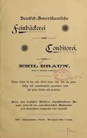 Cover of: Deutsch-amerikanische feinbäckerei und conditorei