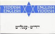 Cover of: Yiddish English/English Yiddish