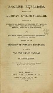 Cover of: English exercises, adapted to Murray's English grammar ... by Lindley Murray