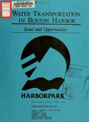 Cover of: Water transportation in Boston harbor: issues and opportunities by Boston Redevelopment Authority