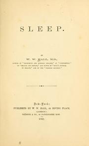 Sleep by W. W. Hall