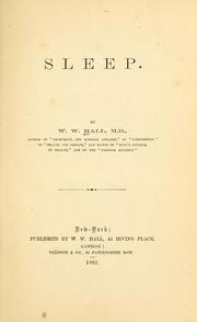 Cover of: Sleep