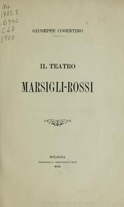 Cover of: Il teatro Marsigli-Rossi