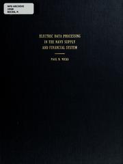 Cover of: Electric data processing in the Navy Supply and financial system by Paul B. Nicks
