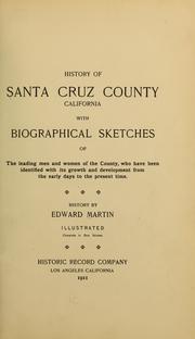 Cover of: History of Santa Cruz County, California