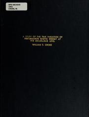 Cover of: A study of the time variation of perturbation kinetic energy at the 500-millibar level