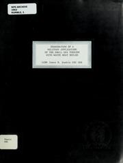 Cover of: Examination of a military application of the small gas turbine with waste heat boiler