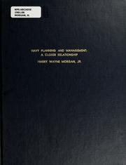 Cover of: Navy planning and management: a closer relationship