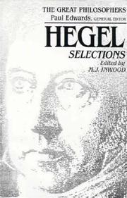 Cover of: Hegel Selections: The Great Philosophers Series