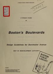 Design guidelines for Dorchester avenue, a citizens' handbook by Boston Redevelopment Authority
