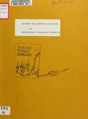 Cover of: Property tax exemption in Boston. [excerpt from institutional property tax exemptions]