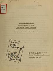 Method for determining economic feasibility of residential design standards by Boston (Mass. City Planning Dept.