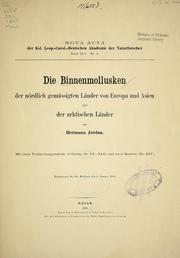Cover of: Die Binnenmollusken by Hermann Jordan