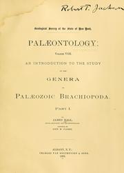 Cover of: An introduction to the study of the genera of Palaeozoic Brachiopoda
