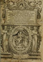 Cover of: Rosario figvrato della sacratissima Vergine Maria Madre di Dio nostra avocata by Luis de Granada