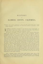 Cover of: History of Alameda County, California, including its geology, topography, soil, and productions