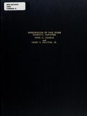 Cover of: Investigation of two stage magnetic amplifiers