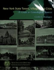 Cover of: New York state towns, villages, and cities | Gordon Lewis Remington