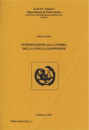 Cover of: Introduzione alla storia della lingua giapponese