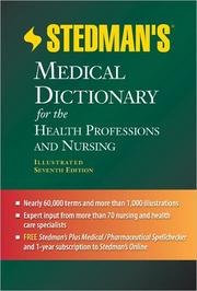 Cover of: Stedman's medical dictionary for the health professions and nursing