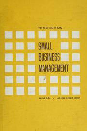 Cover of: Small business management | H. N. Broom