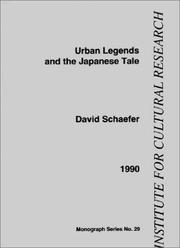 Cover of: Urban Legends and the Japanese Tale (Institute for Cultural Research Monographs)