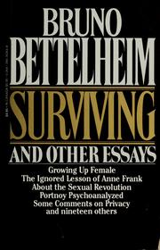 Cover of: Surviving and other essays by Bruno Bettelheim