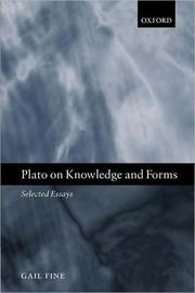 Cover of: Plato on Knowledge and Forms: Selected Essays