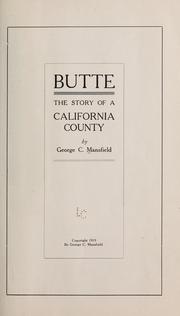 Cover of: Butte by George C. Mansfield