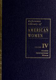 Cover of: Reference library of American women by [editor, Jennifer Mossman]