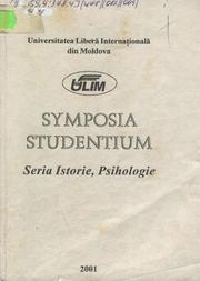Cover of: Symposia Studentium. Seria Istorie, Psihologie: 2002 by 