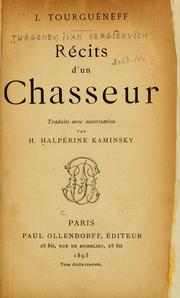 Cover of: Récits d'un chasseur by Ivan Sergeevich Turgenev