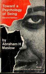 Cover of: Toward a psychology of being by Abraham H. Maslow