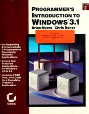 Cover of: Programmer's introduction to Windows 3.1