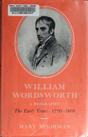 Cover of: William Wordsworth: a biography.