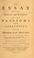 Cover of: An essay on the nature and conduct of the passions and affections