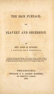 Cover of: The iron furnace: or, slavery and secession