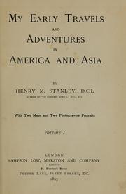 Cover of: My early travels and adventures in America and Asia by Henry M. Stanley