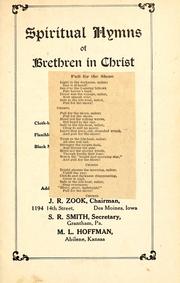 Cover of: Spiritual hymns of Brethren in Christ by Church of the United Brethren in Christ (New constitution)