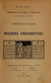 Cover of: Introduction aux mélodies grégoriennes