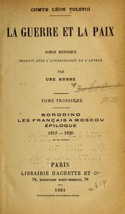 Cover of: La guerre et la paix by Lev Nikolaevič Tolstoy