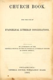 Cover of: Church book for the use of Evangelical Lutheran congregations