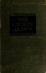 Cover of: Der grosse Duden by Konrad Duden