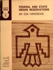 Cover of: Federal and State Indian reservations: an EDA handbook.