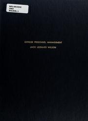 Cover of: Officer personnel management by Jack Leonard Wilson