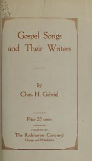 Cover of: Gospel songs and their writers