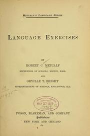 Cover of: Language exercises by Robert C. Metcalf